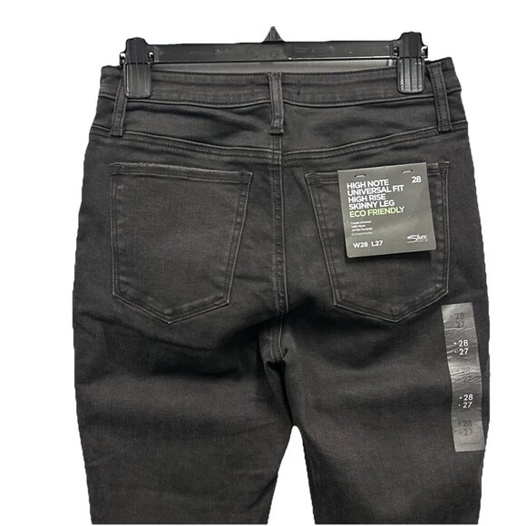 Silver Jeans Co High Note Skinny Jeans Women W28 L27 Black High Rise - Picture 4 of 11